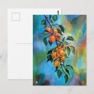 Apricots on a Summer Branch Painting by Alfred Fox Postcard