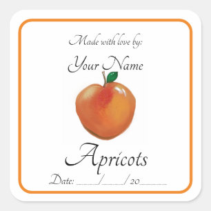 Apricots Preserves Stickers and Labels Editable