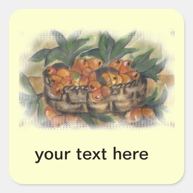 APRICOTS SQUARE STICKER (Front)