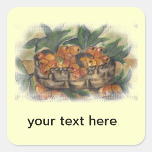 APRICOTS SQUARE STICKER