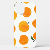 Apricots Watercolor White Background Vintage
