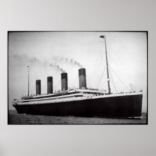 APRIL 10, 1912 TITANIC DEPARTS from SOUTHAMPTION Poster
