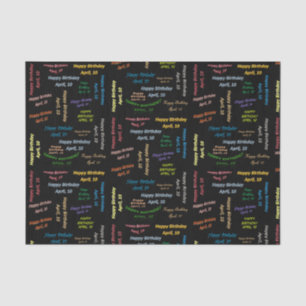 April, 10 Birthday Tissue Paper