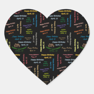 April, 12 Birthday Sticker
