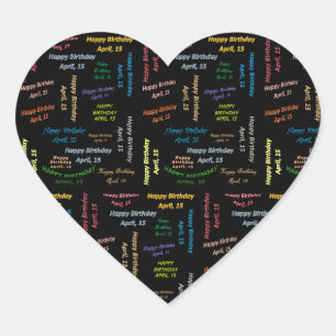 April, 15 Birthday Sticker