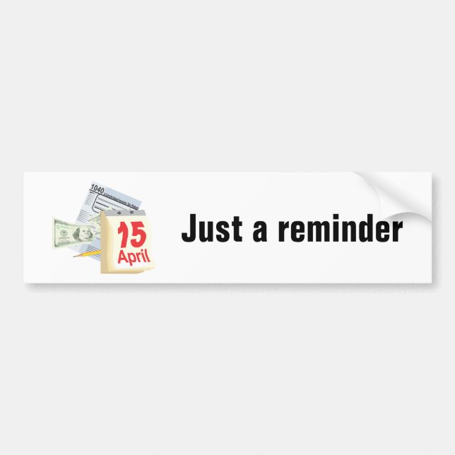 April 15- bumper sticker (Front)