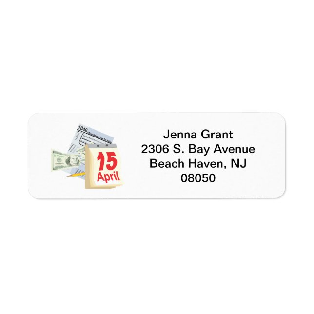 April 15 - label return address label (Front)