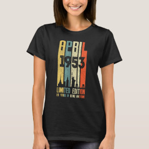 April 1953 69 Birthday 69 Year Old 1953 Birthday V T-Shirt