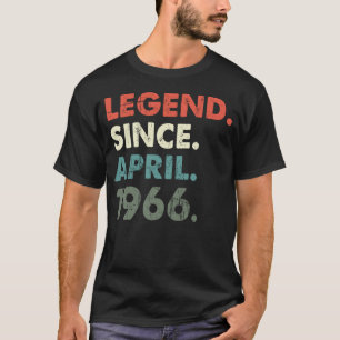 April 1966 Legendary Year 1966 Retro 1966 Legend S T-Shirt