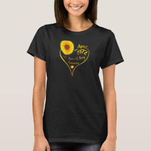 April 1972 49th Birthday T Shirt For Women Sunflow