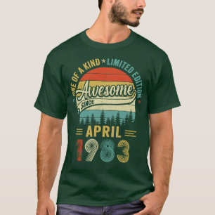 April 1983 Vintage 40 Years Old Retro 40th Birthda T-Shirt