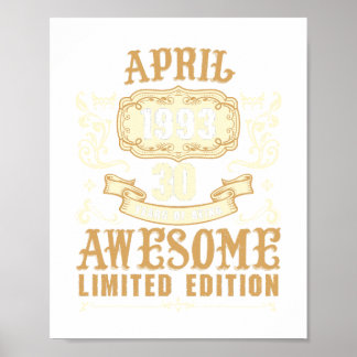April 1993 30 Years Of Being Awesome Limited Editi Poster