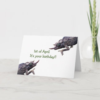 April 1 Birthday Card by Grouchy Chameleon