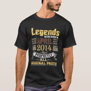 April 2014 8 Year Old 8 Birthday Legends Were Born T-Shirt