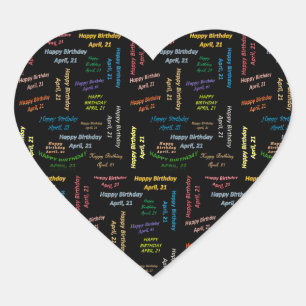 April, 21 Birthday Sticker