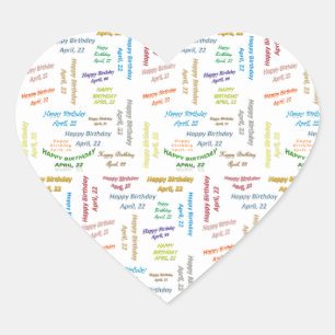 April, 22 Birthday Sticker