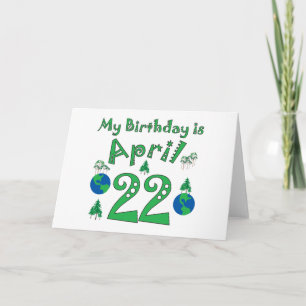 April 22nd Earth Day Birthday Card
