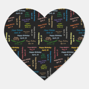 April, 23 Birthday Sticker