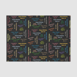 April, 23 Birthday Tissue Paper