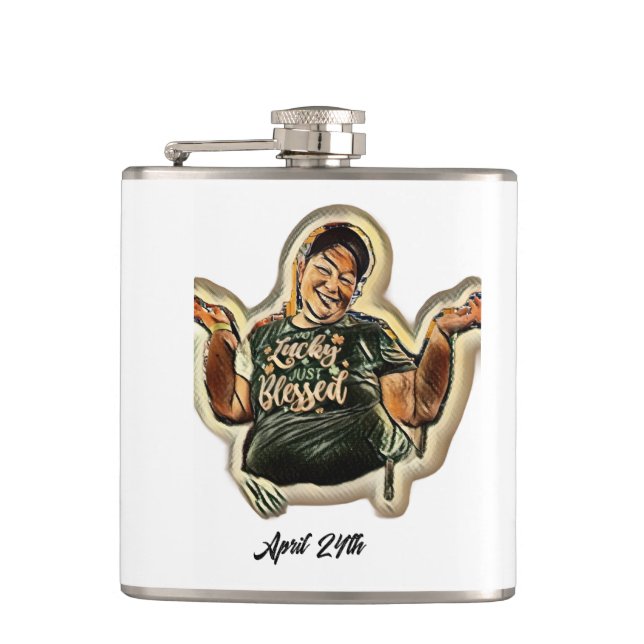 April 24th  hip flask (Front)
