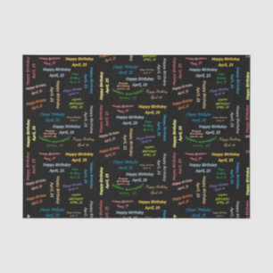 April, 25 Birthday Tissue Paper