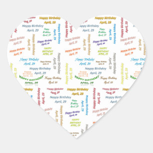 April, 29 Birthday Sticker