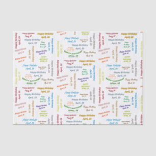 April, 29 Birthday Tissue Paper