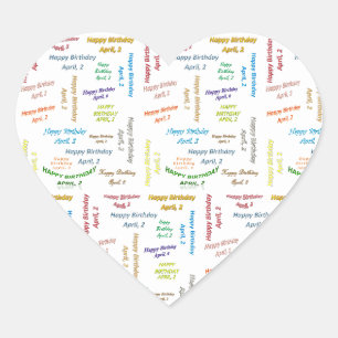 April, 2 Birthday Sticker