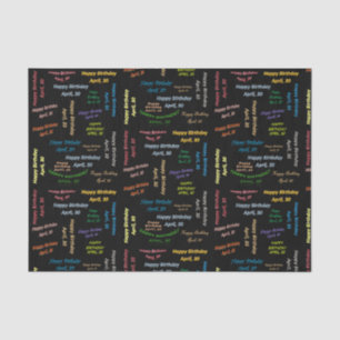 April, 30 Birthday Tissue Paper