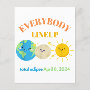 April 8 2024 Funny Earth Moon Sun Cute