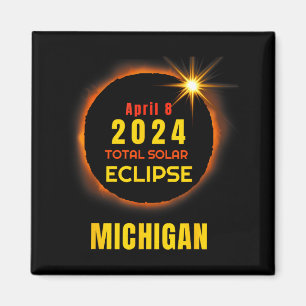 April 8, 2024 Total Solar Eclipse Michigan Eclipse Magnet