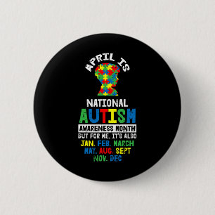 April Autism Awareness Gifts For Autistic Boys Puz 6 Cm Round Badge