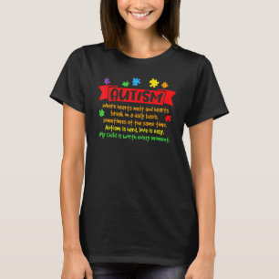 April Autism Awareness Month Dad Mum Kids Garment  T-Shirt