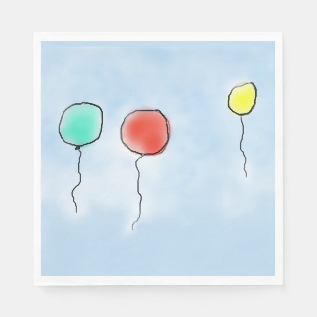 April Balloons  Napkin (Front)