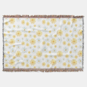 April Birth Flower - Creative Daisy Pattern Throw Blanket