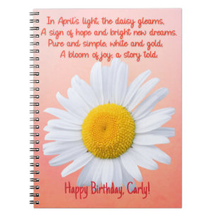 April Birth Flower Spiral Notebook