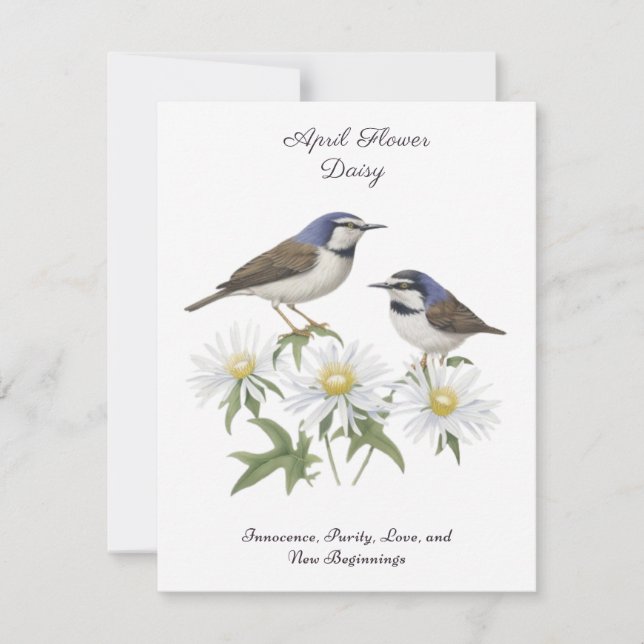 April Birth Month Flower Daisy Cherished Birthday (Front)