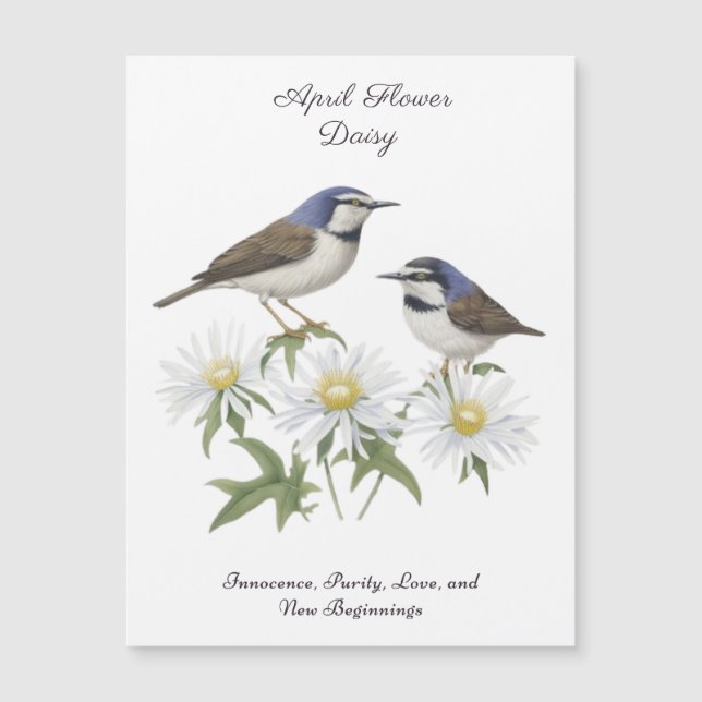 April Birth Month Flower Daisy Cherished Birthday (Front)