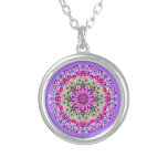 April Birth Month Flower Daisy Sweet Pea Zen Silver Plated Necklace<br><div class="desc">Embrace the essence of your birth month with my mesmerising April birth month flower sacred geometry mandala Zen art necklace. My unique and distinctive mandala design showcases the daisy and sweet peas, the gorgeous flowers that symbolise the fourth month of the year and flaunts your distinctive personality. As an April...</div>