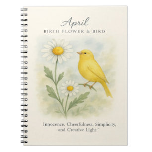 April Birthday Bible Verse Cross and Resurrection Notebook