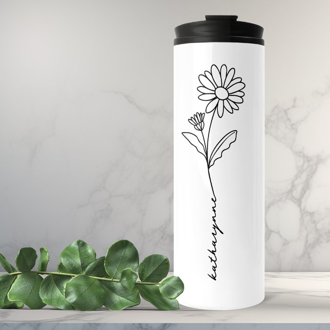 April Birthday Month Flower Daisy Thermal Tumbler (April Birthday Month Flower Daisy Thermal Tumbler)