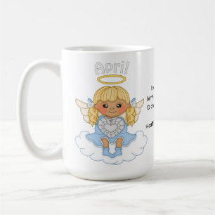 April Birthstone Angel Blonde Coffee Mug