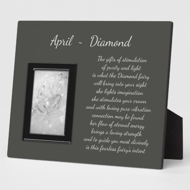 April Birthstone Diamond Plaque (Side)