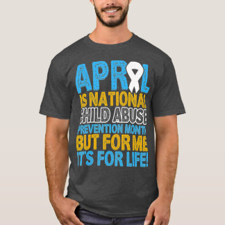 April Child Abuse Prevention Awareness Blue Ribbon T-Shirt