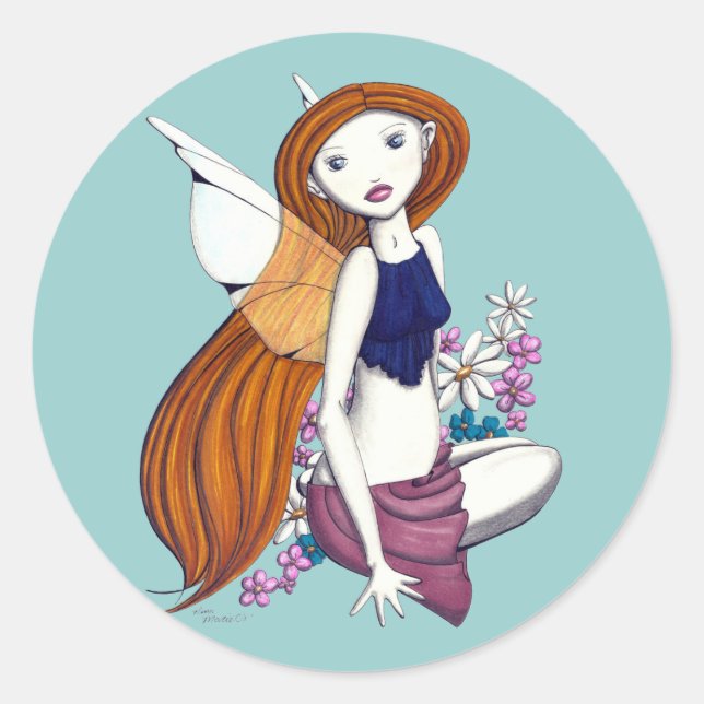 april classic round sticker (Front)
