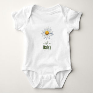 April Daisy Birth Flower Bodysuit Watercolor
