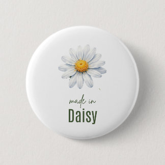 April Daisy Birth Flower button Watercolor