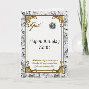 April Diamond Birthstone Birthday Card