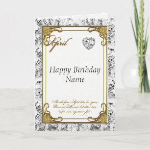 April Diamond Birthstone Birthday Card