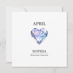 April Diamond Personalised Birthday Card